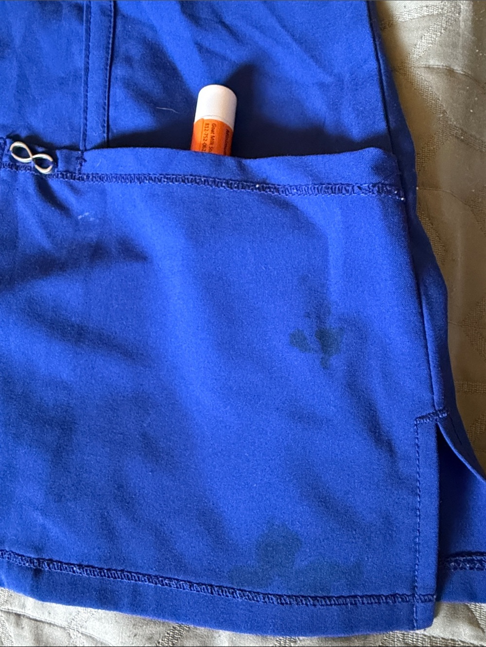 Cherokee Infinity Women's Galaxy Blue Scrub Set - Top & Pants - Picture 3 of 13